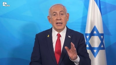 Israeli PM deleted the tweet in less than an hour and posted the same message from his personnel account.. (AP) Israeli PM deleted the tweet in less than an hour and posted the same message from his personnel account.. (AP)