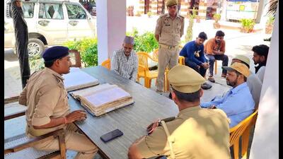ASP Shrish Chandra holding meeting with Neja Mela Management Committee office-bearers. (Sourced) ASP Shrish Chandra holding meeting with Neja Mela Management Committee office-bearers. (Sourced)
