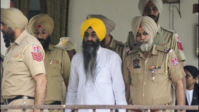 Amritpal Singh’s aide Kulwant Singh being released after his NSA detention period expired, in Dibrugarh, on March 19. He was re-arrested for attacking the Ajnala police station on the outskirts of Amritsar in 2023. (PTI Photo)