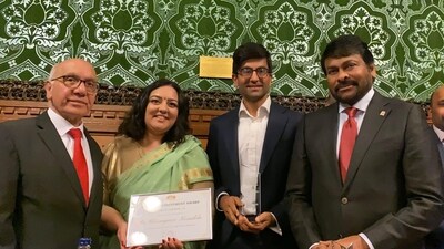Chiranjeevi received a Lifetime Achievement award for his philanthropic works. Chiranjeevi received a Lifetime Achievement award for his philanthropic works.