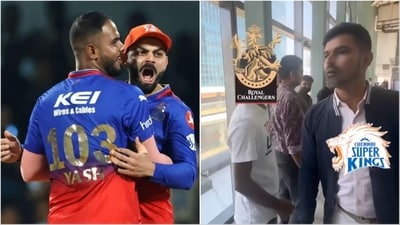S Badrinath (R) recreated a meme to mock RCB (PTI/Instagram) S Badrinath (R) recreated a meme to mock RCB (PTI/Instagram)