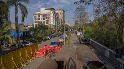 Mumbai, India - March 20, 2025: Charkop view that residents worry will be ruined due to the Coastal Road interchange in Mumbai, India, on Thursday, March 20, 2025. (Photo by Satish Bate/ Hindustan Times) (Hindustan Times) Mumbai, India - March 20, 2025: Charkop view that residents worry will be ruined due to the Coastal Road interchange in Mumbai, India, on Thursday, March 20, 2025. (Photo by Satish Bate/ Hindustan Times) (Hindustan Times)