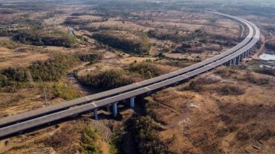 Mumbai, India. Feb 17, 2025: Kasara to Amane Village, Thane, as the final 76 km stretch of the Samruddhi Mahamarg (Expressway), is set to be opened. Mumbai, India. Feb 17, 2025. (Photo by Raju Shinde/HT Photo) (Hindustan Times) Mumbai, India. Feb 17, 2025: Kasara to Amane Village, Thane, as the final 76 km stretch of the Samruddhi Mahamarg (Expressway), is set to be opened. Mumbai, India. Feb 17, 2025. (Photo by Raju Shinde/HT Photo) (Hindustan Times)