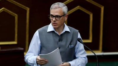 Jammu and Kashmir chief minister Omar Abdullah speaks during the Budget session of the Assembly in Jammu on March 18, 2025. (PTI) Jammu and Kashmir chief minister Omar Abdullah speaks during the Budget session of the Assembly in Jammu on March 18, 2025. (PTI)