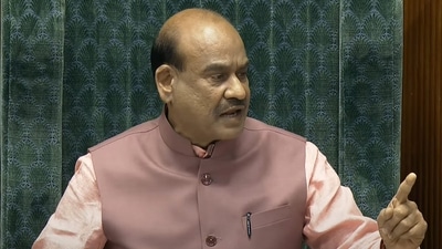 **EDS: THIRD PARTY IMAGE, SCREENSHOT VIA SANSAD TV** New Delhi: Lok Sabha Speaker Om Birla conducts proceedings of the House during the Budget session of Parliament, in New Delhi, Thursday, March 20, 2025. (Sansad TV via PTI Photo) (PTI03_20_2025_000022B) (PTI) **EDS: THIRD PARTY IMAGE, SCREENSHOT VIA SANSAD TV** New Delhi: Lok Sabha Speaker Om Birla conducts proceedings of the House during the Budget session of Parliament, in New Delhi, Thursday, March 20, 2025. (Sansad TV via PTI Photo) (PTI03_20_2025_000022B) (PTI)
