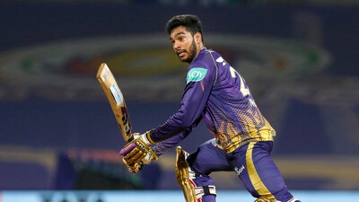 Venkatesh Iyer returned to the top of the order for KKR (PTI) Venkatesh Iyer returned to the top of the order for KKR (PTI)