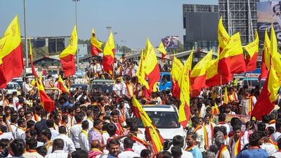 Pro-Kannada organisations have called for a bandh on March 22 to protest against the attack on KSRTC staff at Maharashtra. (PTI) Pro-Kannada organisations have called for a bandh on March 22 to protest against the attack on KSRTC staff at Maharashtra. (PTI)