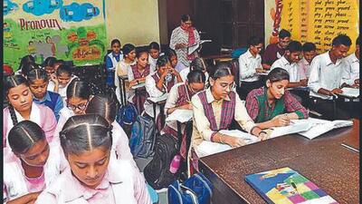 The education department has launched an enrolment drive to increase student admission into government schools. (HT Photo)