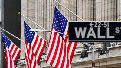 American flags hang outside of the New York Stock Exchange,. (AP) American flags hang outside of the New York Stock Exchange,. (AP)