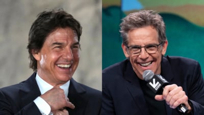 Ben Stiller discussed on the New Heights Podcast how Tom Cruise's involvement influenced Tropic Thunder's iconic characters. (AP, AFP) Ben Stiller discussed on the New Heights Podcast how Tom Cruise's involvement influenced Tropic Thunder's iconic characters. (AP, AFP)
