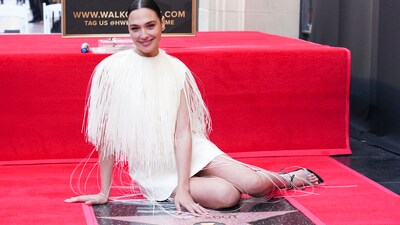 Gal Gadot poses with her new star at a ceremony honoring her on the Hollywood Walk of Fame on Tuesday, March 18, 2025, in Los Angeles. (Photo by Jordan Strauss/Invision/AP) (Jordan Strauss/Invision/AP) Gal Gadot poses with her new star at a ceremony honoring her on the Hollywood Walk of Fame on Tuesday, March 18, 2025, in Los Angeles. (Photo by Jordan Strauss/Invision/AP) (Jordan Strauss/Invision/AP)