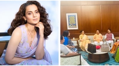 Kangana Ranaut share a picture from a day inside the Parliament. Kangana Ranaut share a picture from a day inside the Parliament.