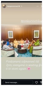 Kangana via Instagram Stories. Kangana via Instagram Stories.