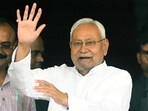 Bihar Chief Minister Nitish Kumar arriving for Budget Session at Bihar Assembly in Patna, Bihar, India, Thursday.