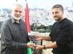 Osama Tabash (R) with slain Hamas leader Yahya Sinwar (L). Osama Tabash (R) with slain Hamas leader Yahya Sinwar (L).