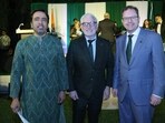 Jayant Chaudhary, Kevin Kelly and James Lawless(Photo: Manoj Verma/HT)