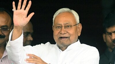 Bihar Chief Minister Nitish Kumar arriving for Budget Session at Bihar Assembly in Patna, Bihar, India, Thursday. (Photo by Santosh Kumar/ Hindustan Times)