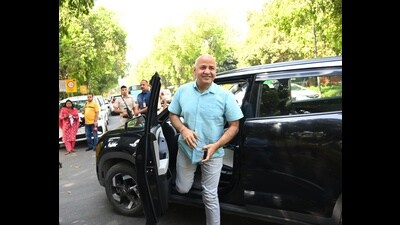 AAP senior leader Manish Sisodia attended a meeting at Arvind Kejriwal residence at 5 Ferozshah Road, in New Delhi, India, on Friday, March 21, 2025. (Vipin Kumar/ Hindustan Times) AAP senior leader Manish Sisodia attended a meeting at Arvind Kejriwal residence at 5 Ferozshah Road, in New Delhi, India, on Friday, March 21, 2025. (Vipin Kumar/ Hindustan Times)