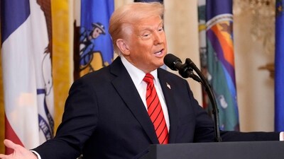 President Donald Trump speaks at an education event on Thursday, March 20, 2025. (AP) President Donald Trump speaks at an education event on Thursday, March 20, 2025. (AP)