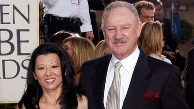 FILE - Actor Gene Hackman arrives with his wife, Betsy Arakawa, for the 60th Annual Golden Globe Awards in Beverly Hills, Calif., Sunday, Jan. 19, 2003. (AP Photo/Mark J. Terrill, File) (AP)