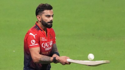 Royal Challengers Bengaluru's player Virat Kohli during a training session in Kolkata (PTI)