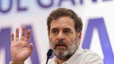 Congress leader Rahul Gandhi addresses party workers in Ahmedabad on March 8, 2025. (X/Congress) Congress leader Rahul Gandhi addresses party workers in Ahmedabad on March 8, 2025. (X/Congress)