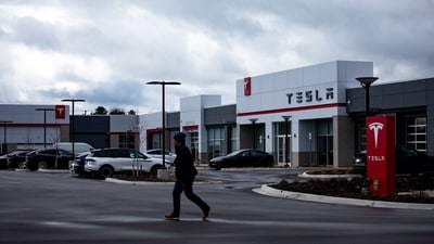 Tesla has been hit by headline-grabbing protests and vandalism in recent weeks, part of a backlash to Chief Executive Officer Elon Musk's role in the Trump administration's efforts to slash the federal government. (Emily Elconin/Bloomberg) Tesla has been hit by headline-grabbing protests and vandalism in recent weeks, part of a backlash to Chief Executive Officer Elon Musk's role in the Trump administration's efforts to slash the federal government. (Emily Elconin/Bloomberg)