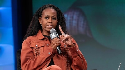Former US First Lady Michelle Obama speaks at the 2025 SXSW Conference and Festival in the Austin Convention Center on March 13, 2025, in Austin, Texas. (Photo by SUZANNE CORDEIRO / AFP) (AFP) Former US First Lady Michelle Obama speaks at the 2025 SXSW Conference and Festival in the Austin Convention Center on March 13, 2025, in Austin, Texas. (Photo by SUZANNE CORDEIRO / AFP) (AFP)