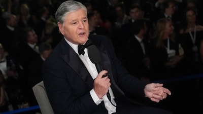 Fox News personality Sean Hannity speaks at the Commander-in-Chief Ball on January 20, 2025 in Washington, DC. (Getty Images via AFP) Fox News personality Sean Hannity speaks at the Commander-in-Chief Ball on January 20, 2025 in Washington, DC. (Getty Images via AFP)