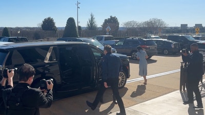 Elon Musk leaves from the Pentagon in Washington, D.C., U.S., March 21, 2025 in this screengrab obtained from a video. REUTERS/Idrees Ali (REUTERS)