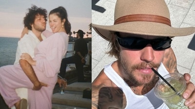 Selena Gomez's new album with fiance Benny Blanco, I Said I Love You First, seems to feature jabs at Justin Bieber. (@selenagomez/Instagram, @justinbieber/Instagram) Selena Gomez's new album with fiance Benny Blanco, I Said I Love You First, seems to feature jabs at Justin Bieber. (@selenagomez/Instagram, @justinbieber/Instagram)
