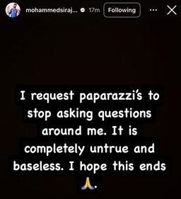 His Insta Story. His Insta Story.