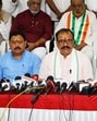 Maharashtra Congress chief Harshvardhan Sapkal (C) during a press conference in the city on Saturday. (HT PHOTO) Maharashtra Congress chief Harshvardhan Sapkal (C) during a press conference in the city on Saturday. (HT PHOTO)