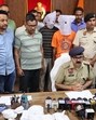 Sirsa superintendent of police (SP) Vikrant Bhushan with the accused on Friday. (HT Photo) Sirsa superintendent of police (SP) Vikrant Bhushan with the accused on Friday. (HT Photo)