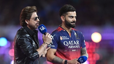 Virat Kohli joined Shah Rukh Khan on the stage in the opening ceremony as the Eden Gardens crowd went bersek witnessing two greats of their respective fields. (REUTERS)