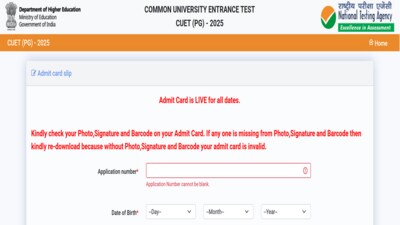 CUET PG Admit Card 2025 for March 26 to April 1 out, download link here