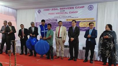 During their visit, the Supreme Court judges distributed relief materials to the internally displaced persons. During their visit, the Supreme Court judges distributed relief materials to the internally displaced persons.