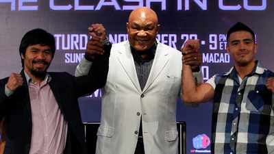 George Foreman died on Friday, his family announced (REUTERS/Tyrone Siu)