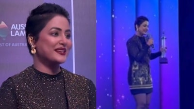 Hina Khan at the OTTPlay Awards 2025 in association with HT City Hina Khan at the OTTPlay Awards 2025 in association with HT City