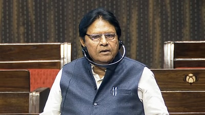 New Delhi, Mar 21 (ANI): Samajwadi Party (SP) MP Ramji Lal Suman claimed that Rana Sanga brought Mughal ruler Babar to India. (Sansad TV) New Delhi, Mar 21 (ANI): Samajwadi Party (SP) MP Ramji Lal Suman claimed that Rana Sanga brought Mughal ruler Babar to India. (Sansad TV)