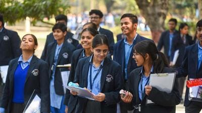 Students come out after appearing for the CBSE board exam in 2025. (Parveen Kumar/Hindustan Times) Students come out after appearing for the CBSE board exam in 2025. (Parveen Kumar/Hindustan Times)