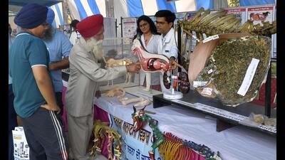 The ointment was the college of fisheries’ main attraction at Pashu Palan Mela which concluded on Saturday. (Manish/Hindustan Times)