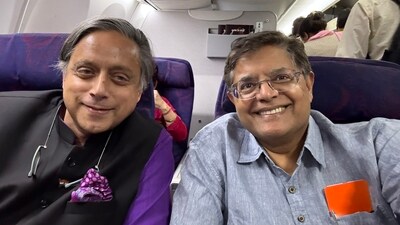 Bharatiya Janata Party leader Baijayant Jay Panda and Congress MP Shashi Tharoor. (@PandaJay/X) Bharatiya Janata Party leader Baijayant Jay Panda and Congress MP Shashi Tharoor. (@PandaJay/X)