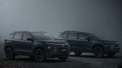 The Tata Harrier and Safari Stealth Editions get a matte black exterior, 19-inch black alloy wheels, and a Stealth mascot The Tata Harrier and Safari Stealth Editions get a matte black exterior, 19-inch black alloy wheels, and a Stealth mascot