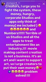 Ektaa Kapoor offers a solution for filmmakers. Ektaa Kapoor offers a solution for filmmakers.