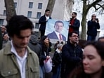 Protesters hold placards flags as they attend a rally in support of Istanbul's arrested mayor, in central London on March 22, 2025. Protesters hold placards flags as they attend a rally in support of Istanbul's arrested mayor, in central London on March 22, 2025.