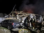 A massive drone attack by Russia sparked fires in Kyiv, seven people were injured