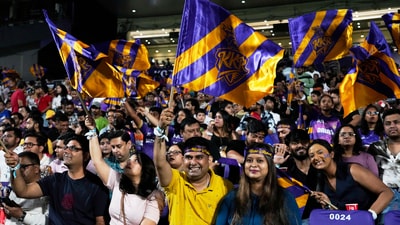 Kolkata Knight Riders' fans cheer for their team. (AP)