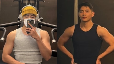 Kim Taehyung flaunts his chiselled physique in new photos. Kim Taehyung flaunts his chiselled physique in new photos.