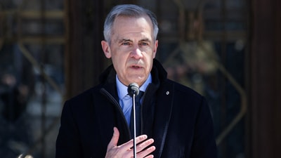 Canada's Prime Minister Mark Carney announces a federal election, after his meeting at Rideau Hall with Governor General Mary Simon to dissolve parliament, in Ottawa, Ontario, Canada March 23, 2025. (Reuters)